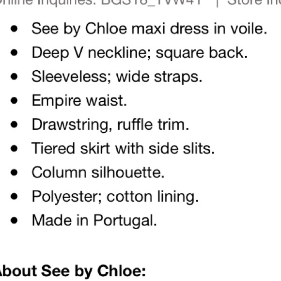 NWT See by Chloe Tiered Voile Maxi Dress - Picture 4 of 10